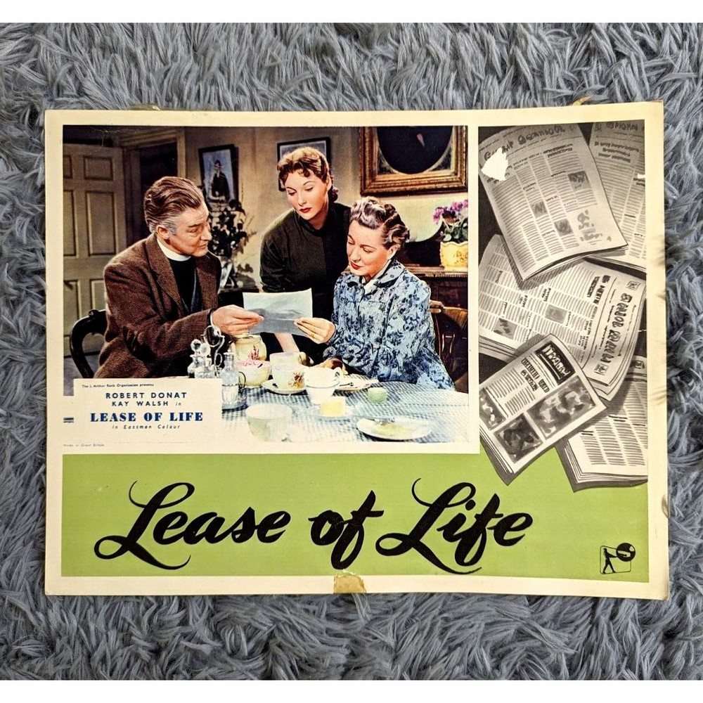 Lease Of Life 1954 Original Lobby Card Movie Poster Robert Donat Kay Walsh UK